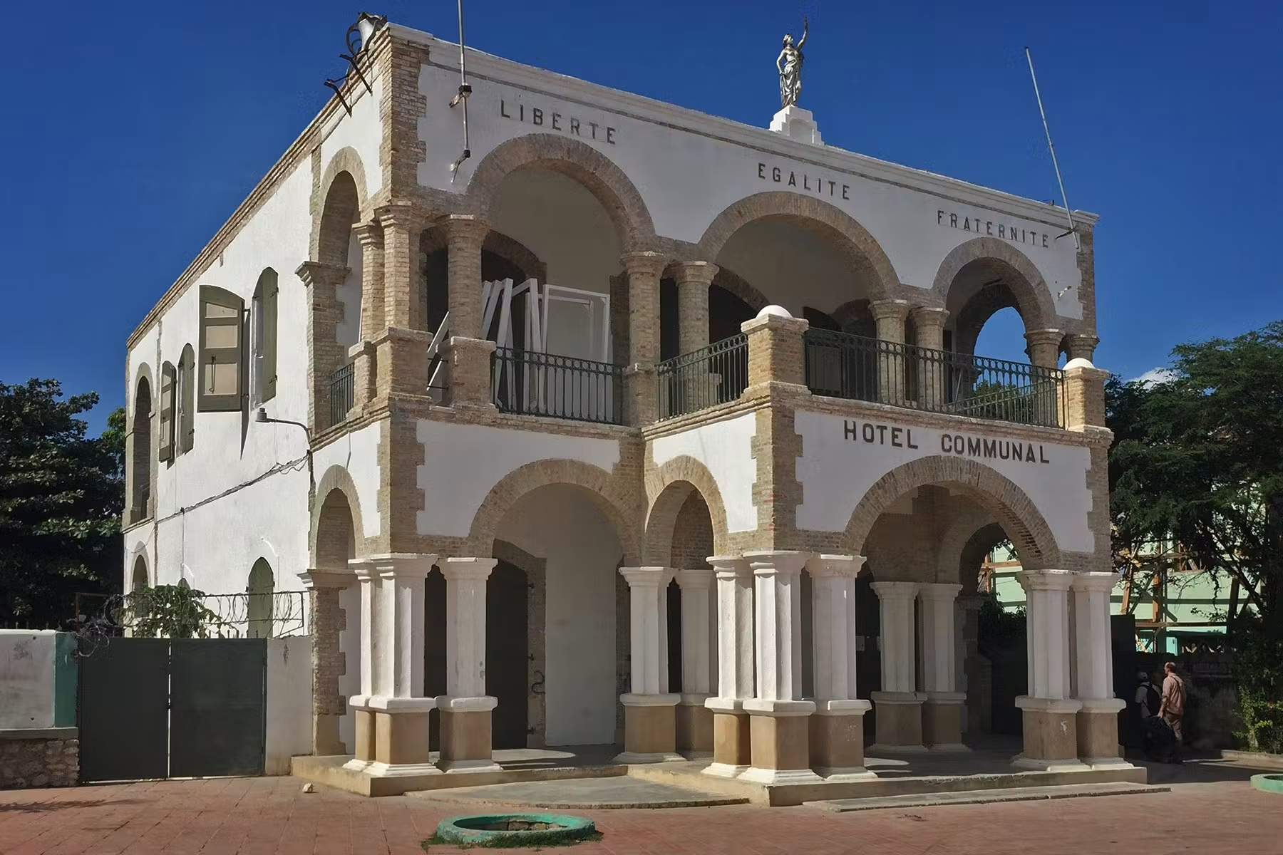 Historic Hotel Communal building in Jacmel, Haiti