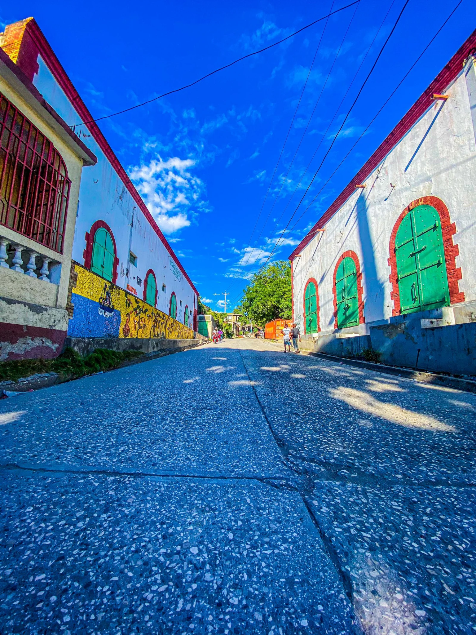 A colorful street in Jacmel, Haiti